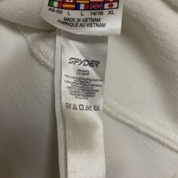 Spyder Core Women's Full Zip Ribbed Long Sleeve Sweater Jacket White Large L EUC - Picture 3 of 5